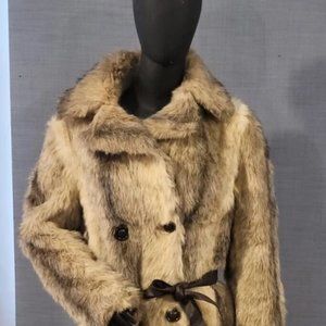 Mink Fur Coat Women Full-length Real Mink Fur Coat Shearling Coat Cream Black